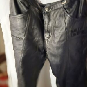Harley Davidson Black Leather Pants